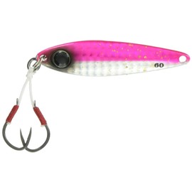 JACKALL Metal Jig, Bing Bing Metal TG, 2.1 oz (60 g), Micro Pink (Glow Edge).
