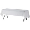 Genuine Joe Joe Table Cloth, White 6 Count