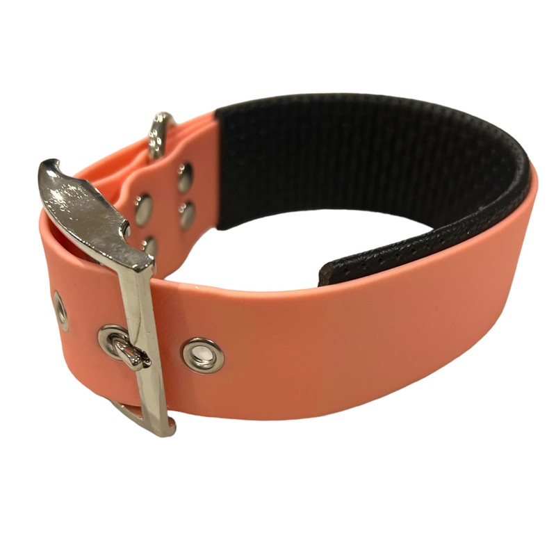 BioThane Padded Dog Collar Large Width Choice of Colours (Neck