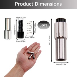 Set of 3 Inline Gear Cable Adjusters for Bicycle, Adjustment Screws for Brake Cable and Shift Cable, Compatible with Shimano Brake Cable & Shift Cable, Replacement Parts for Bicycles