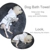Dog Bathrobe, Microfiber Fast Drying Absorbent Hooded Bath Towel White