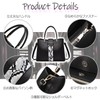 LASTOS Women's Handbag, Cross-body Shoulder Bag, Work Bag, 2-Way, Black