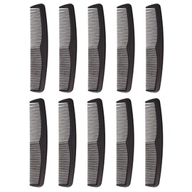 Shapenty 7 Inch Plastic Hair Combs Pocket Combs for Women Men Fine Dressing Grooming Styling Salon Hotel Travel, 10PCS (Black)