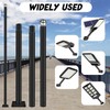 Koiyingnote 10FT Outdoor Solar Street Light Pole, Heavy Duty Galvanized