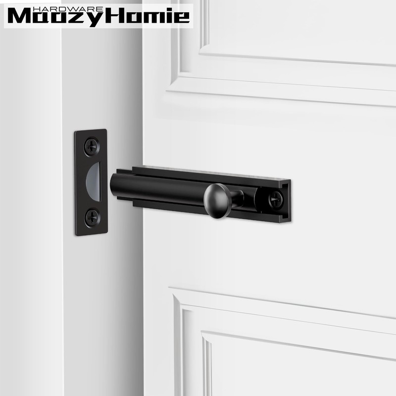 MaozyHomie 3 Inch Solid Brass Surface Bolt, Heavy Duty Concealed