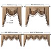 ELKCA Thick Chenille Window Curtains Valance for Living Room Coffee