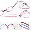 3-Pack Rimless Reading Glasses For Women, Lightweight Spring Hinge Readers,