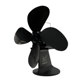 FUTUREFOX FOX-FAN Stove Fan, 4-Blade Wood Stove Fan, Eco Fan, Heater Attachment, Compatible with Various Wood Stoves
