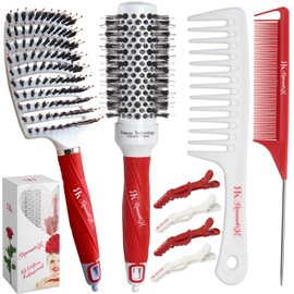 Romanti-K® Hair Brush and Combs for Hair, Demelante Hair Brush, Brushing Hair Comb, Demelant Comb, Hair Clips, Hairdressing Set
