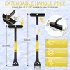 32" Extendable Ice Scraper & Snow Brush for Car Windshield,