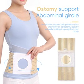 Abdominal Ostomy Belt Elastic Ostomy Support Belt After Colostomy Ileostomy Surgery Breathable Belt for Post-Operative Care Ostomy Hernia Support Belt to Prevent Parastomal Stoma Opening (Small)