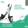 Cuticle Trimmer with Non-Slip Grip Handle Professional Stainless Steel Cuticle