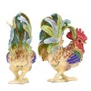 Rooster Trinket Box Embedded Rhinestone Alloy Bright Colors Wide Application