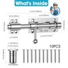 6.3 Inch Slide Bolt Gate Latch, Barrel Bolt Latch, Silver