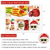 Yovkky Hawaii Christmas Santa Claus Wall Decals Stickers, Hawaiian Xmas