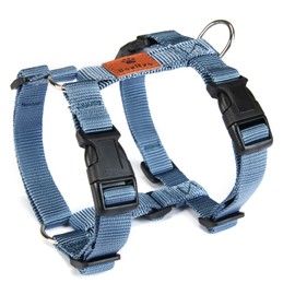 【Veterinarian Recommended】BowNya Cauda, Dog Harness for Tracheal Collapse, Active Harness, Easy to Put On, Adjustable at 5 Points, Blue, Small Size