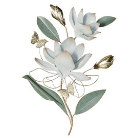 Touch of Class Magnolia Grace Floral Metal Wall Art