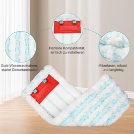 Pack of 6 Mop Covers for Leifheit Profi XL Micro Duo / Profi XL Cotton Plus, Microfibre Replacement Cover for All Floor Types, Super Strong Water Absorption and Strong Decontamination Capability