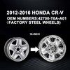 Glossy Black Wheel Skins Compatible with Honda CRV 2012 2013