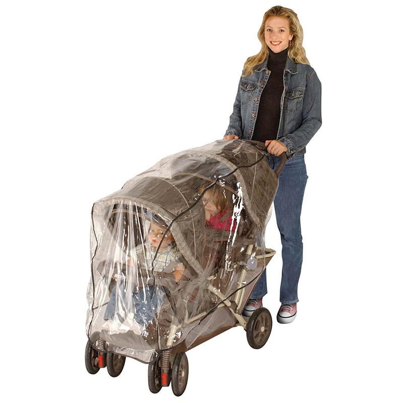 NUBY Double Stroller Rain Cover, Clear Vinyl