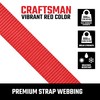 CRAFTSMAN CMXAZBS9004 Black/Red 1" x 10' Ratchet Tie Down Straps