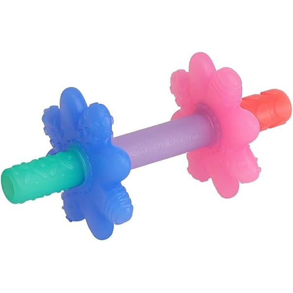 Itzy Ritzy Teensy Tube Teether; Textured Hollow Baby Teething Tube