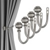 HOJLKLD Curtain Holdbacks, 4 Pack Wall Mounted Window Drapery Tiebacks