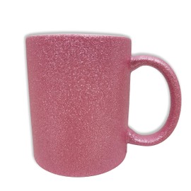 Heat Transfer Source Pink Glitter Sparkle Sublimation 11oz Ceramic Mugs. Beautiful and Exciting Sparkle Colors with commercial grade Sublimation Coating