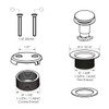 Yaseingoo Champagne Bronze Bathtub Drain Stopper and Overflow Kit, Solid