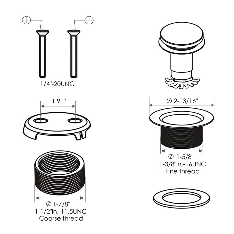 Yaseingoo Champagne Bronze Bathtub Drain Stopper and Overflow Kit, Solid