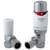 Drayton TRV4 Classic Thermostatic Radiator Valve and Lockshield Angled 15mm