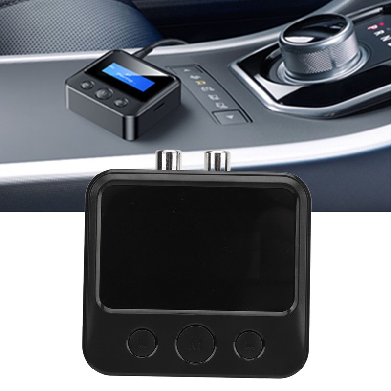 Bluetooth5.0 Receiver Transmitter 3.5MM Clear Screen Wireless Stereo Adapter for
