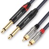 JOLGOO RCA to 1/4 Cable, Dual RCA to Dual 1/4