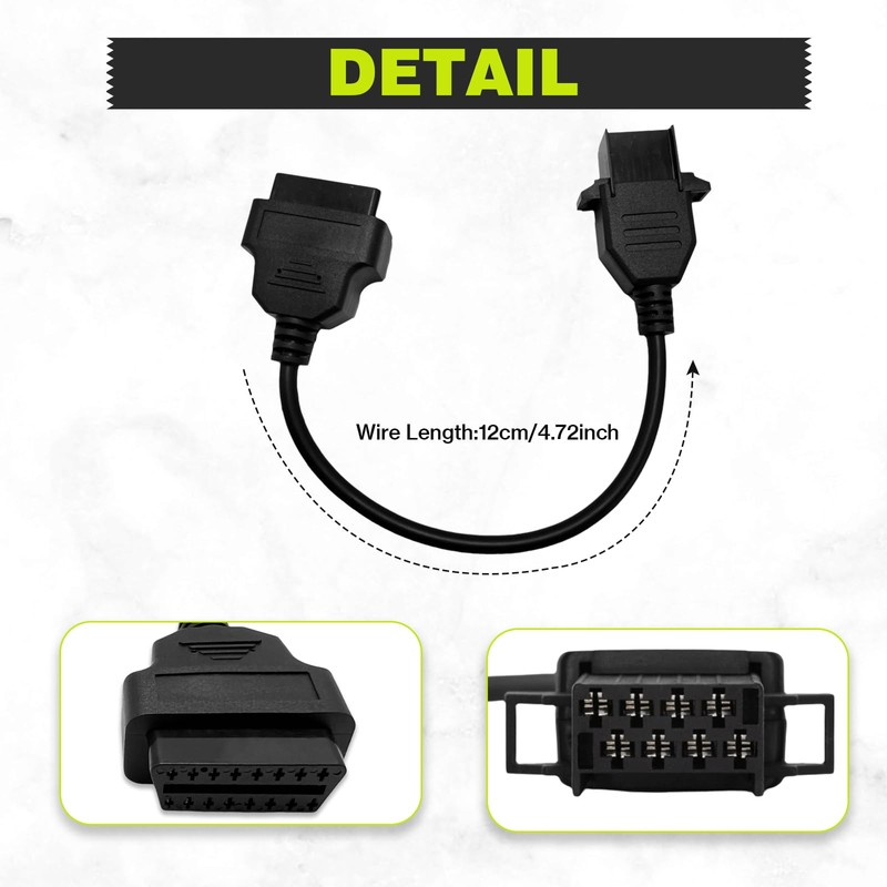 VZG OBD Adapter for Volvo 8 Pin OBD1 to 16