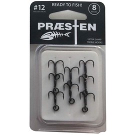 Praesten Treble Hooks – 8 Treble Hooks, Size: 12