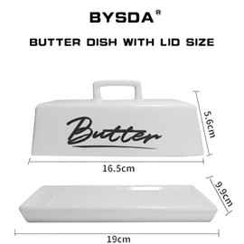 Butter dish with lid , butter dish container for countertop one stick of butter.The textured tray butter keeper for Non Slip storage. keep the butter fresher