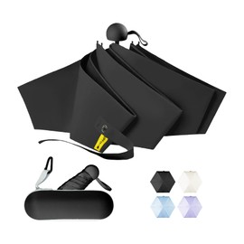 Lilac Travel Compact Mini Umbrella for Rain Lightweight UV Sun Protection, Portable Pocket-Sized small Umbrella with Quickdraw & Case for Women, Men & Kids 1Pack