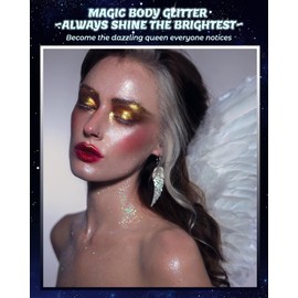 SUMEITANG Glitter Air Cushion Highlighter Powder - 3D Contour & Brighten Face, Eyes, Body, Hair | Pearlescent Patting Powder Create a Shimmering Look | Easy-Use & Perfect for Daily & Special Occasions