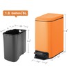 Cesun Small Bathroom Trash Can with Lid Soft Close, Step