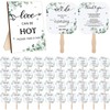 Fumete 100 Pcs Wedding Hand Fans for Guests and Greenery