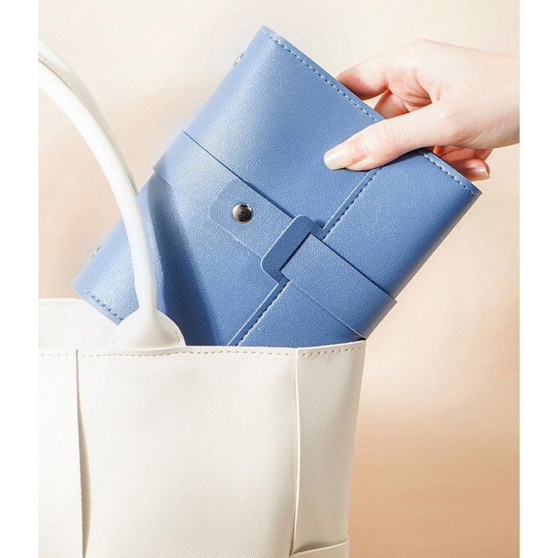 Bombinate Earrings, Storage, Portable, Fashionable, Leather Material, Foldable, (Pink)