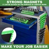 Blulu 8 Pack Magnetic Socket Organizer Set 1/4", 3/8", 1/2"