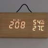 LED Digital Alarm Clock Multipurpose Wooden Clock with Voice Control