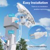 Olafus 130W Motion Sensor Outdoor Light Plug in, Motion Flood