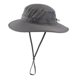 Connectyle UPF 50+ Men's Safari Hat, Wide Brim Sunscreen Hat, Fishing Hat, pop grey, Free size