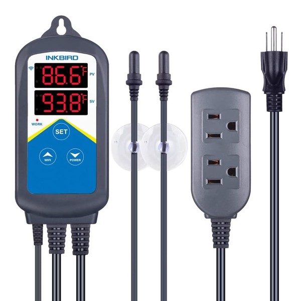 Inkbird ITC-306A WiFi Aquarium Temperature Controller 1100W Double Sockets for