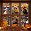 XIMISHOP 8 Sheets 174 Pcs Reusable Halloween Pumpkin Witch Window