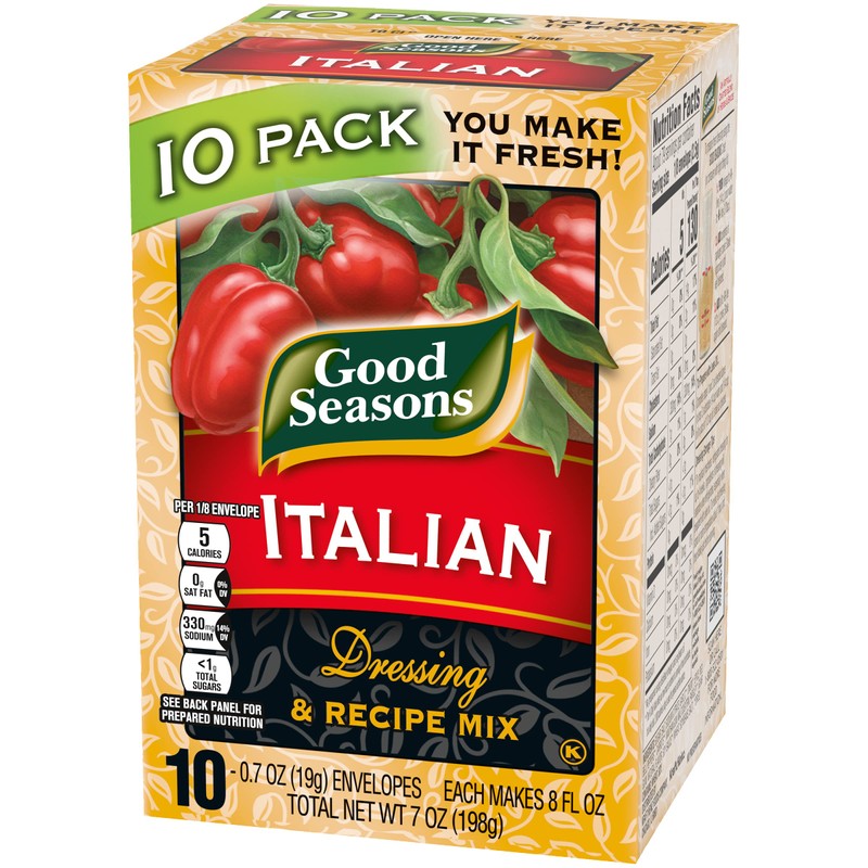 Good Seasons Italian Dressing & Recipe Mix, 0.7 OZ, 10