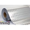 Industrial Utility Diamond Plate Metallic Chrome Finish Vinyl Wrap Sheet