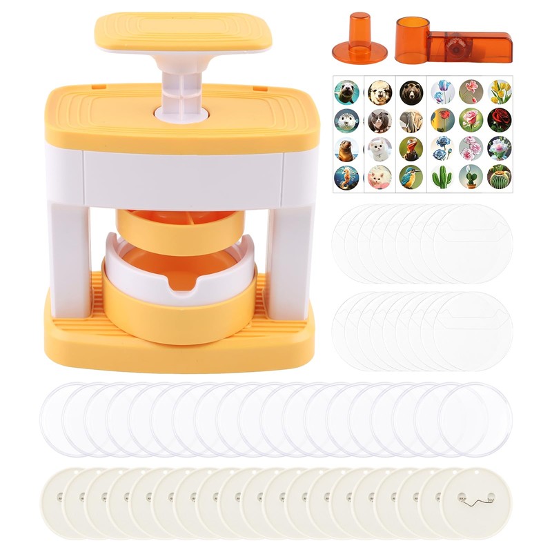Button Maker Machine, 55mm(2.16inch) DIY Creative Badge Press Machine Set